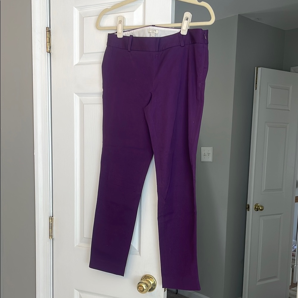 Jcrew Factory Winnie Slim Fit Purple Pants